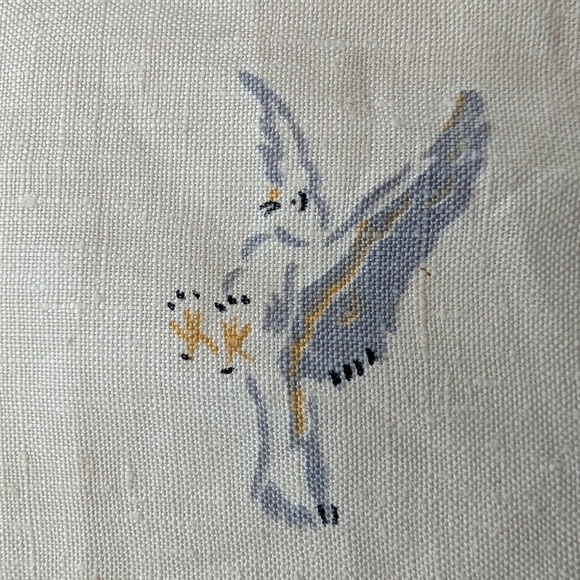 Vintage Guinness LinenTea Towel - Scene with Horse Cart Delivery Man Bird - Picture 6 of 12